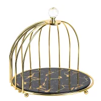 Блюдо сервировочное Черный мрамор 21,5*21,5*20 см