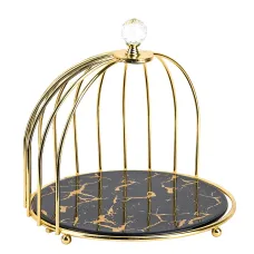 Блюдо сервировочное Черный мрамор 21,5*21,5*20 см