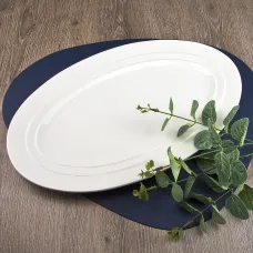 Блюдо сервировочное Маршмеллоу 40*25*2,5 см (фарфор)