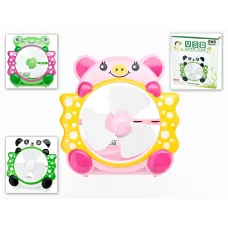 Вентилятор Веселые животные 17,5*9,5*18,5 см (3 вида) (провод-USB, батарейка-4 АА)