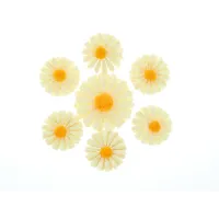 Изделие декоративное (на липучке), набор 7 шт. Ромашка 18*18 см (искусственный войлок)