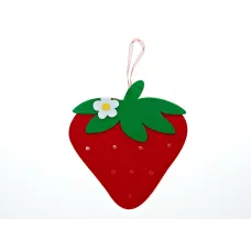 Изделие декоративное (подвесное) Клубничка 23,5*0,5*27,5 см (искусственный войлок)