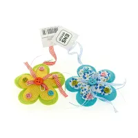 Изделие декоративное (подвесное) Ромашка 15*15*3,5 см (2 вида) (искусственный войлок, текстиль)