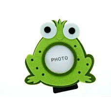 Изделие декоративное (фоторамка) Лягушка (7*7 см) 15*0,5*14 см (искусственный войлок)