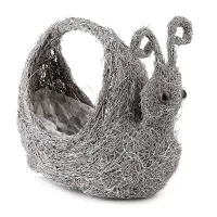 Кашпо декоративное для цветов 26*10*22 см (солома)