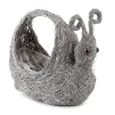 Кашпо декоративное для цветов 26*10*22 см (солома)