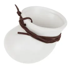 Кашпо подвесное (в комплекте с подвеской из иск.кожи) v=250 мл (2 вида)