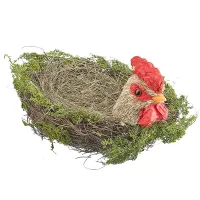 Композиция декоративная (корзинка) Пасхальный петушок 24*30*16 см