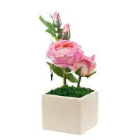 Композиция декоративная (с подсветкой) Нежные розы (с эффектом натуральных лепестков)