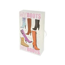 Коробка для хранения обуви (с ручкой, складная) 52*30*11,5 см (пластик 0,7 мм)