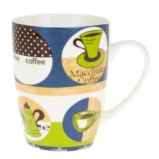 Кружка керамическая Macchiato v=370 мл (4 вида)