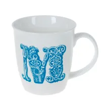 Кружка фарфоровая Алфавит v=360 мл (10 видов)