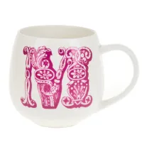 Кружка фарфоровая Алфавит v=400 мл (12 видов)