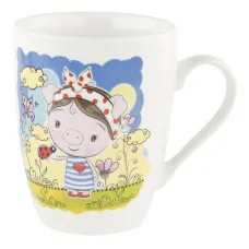 Кружка фарфоровая Нюша на прогулке v=360 мл (4 вида)