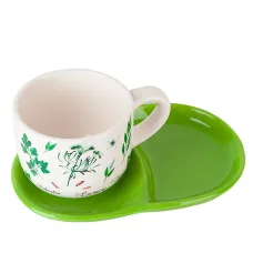 Набор для завтрака: чашка и блюдце Душистые травы 23*15*10,5 см v=500 мл (керамика)