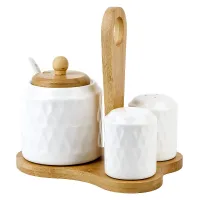 Набор для специй солонка/перечница/сахарница с ложкой Naturel 300 мл 17х13х15 см