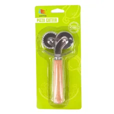 Нож для нарезки мучных изделий двойной 7*2*15 см (нержавеющая сталь, дерево)