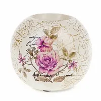 Подсвечник декоративный Садовая роза 10*10*8.5 см (керамика)