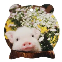 Подставка под горячее с пробкой Хрюшка 16*1*15 см (6 видов) (керамика)