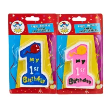 Свеча декоративная Веселая цифра 6*2*10 см (2 вида)