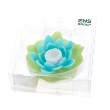 Свеча декоративная (светодиодная, водоплавающая) Лотос d=12 см h=5,5 см (батарейка-1 CR2032)