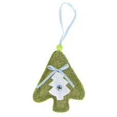 Украшение декоративное (подвесное) Елочка h=10 см (2 вида)