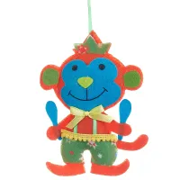 Украшение декоративное (подвесное) Обезьянка 10*2*14 см (полиэстер)