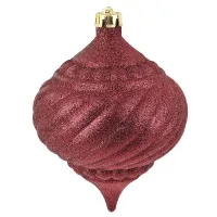 Украшение елочное Волчок бордо 14*18 см (пластик)