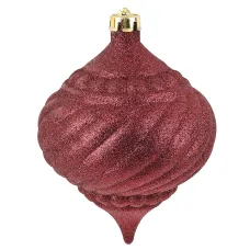 Украшение елочное Волчок бордо 14*18 см (пластик)