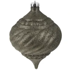 Украшение елочное Волчок графит 14*18 см (пластик) (подарочный пакет с хедером)