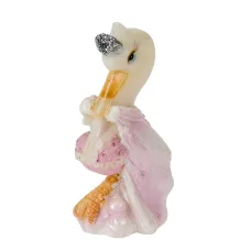 Фигурка декоративная Аист с подарком h=6 см (2 вида)