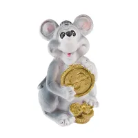 Фигурка декоративная Крыс богач 4*4*6 см (2 вида)