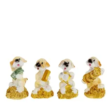 Фигурка декоративная Собачка с деньгами 2,5*2*5 см (4 вида)