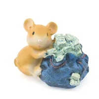 Фигурка декоративная (копилка) Мышь и денежный мешок 11*7*9 см