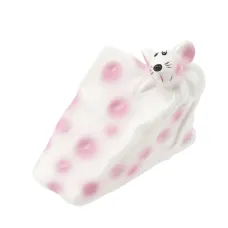 Фигурка декоративная (копилка) Мышь на сыре 10*7*8 см