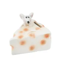 Фигурка декоративная (копилка) Мышь на сыре 9*7,5*7 см