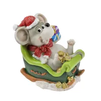 Фигурка декоративная (копилка) Санта-Крыс 10*8*11 см