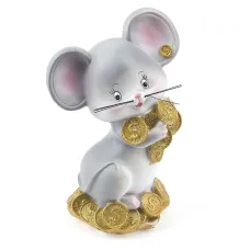 Фигурка декоративная (копилка) Усатый мышь 18*10*13 см (2 вида)