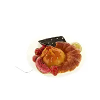 Фигурка декоративная (магнит) Кулинарные рецепты d=7см h=2,5 см (4 вида) (полимер, полистоун)