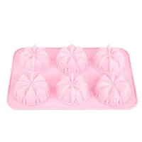 Форма силиконовая для выпечки 6 ячеек Цветочный карнавал 26*16,5 см в ассортименте