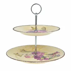 Фруктовница 2-х ярусная Целебная гортензия d=20/25 см h=24 см (керамика)