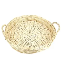 Поднос сервировочный (с ручками) 35*35*6/10 см (прутья ивы)