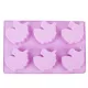 Форма силиконовая для выпечки 6 ячеек Единорог 6,5*7*3 см/26*17*3 см (4 вида) (силикон)
