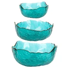 Салатник, набор 3 штуки Frost (зеленый) d=12,5/15,5/19 см