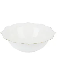 Салатник Belle d=23,5 см с золотой окантовкой (фарфор)