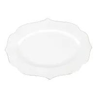 Блюдо Belle 35х25,7х2,5 см с золотой окантовкой (фарфор)