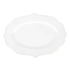 Блюдо Belle 35х25,7х2,5 см с золотой окантовкой (фарфор)