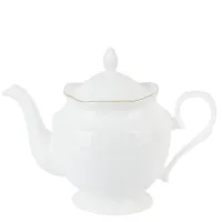 Фарфоровый заварочный чайник Belle v=1.3 л с золотой окантовкой