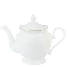 Фарфоровый заварочный чайник Belle v=1.3 л с золотой окантовкой