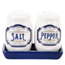 Набор для специй солонка/перечница Gourmet 11х5,5х9,5 см (на керамической подставке)